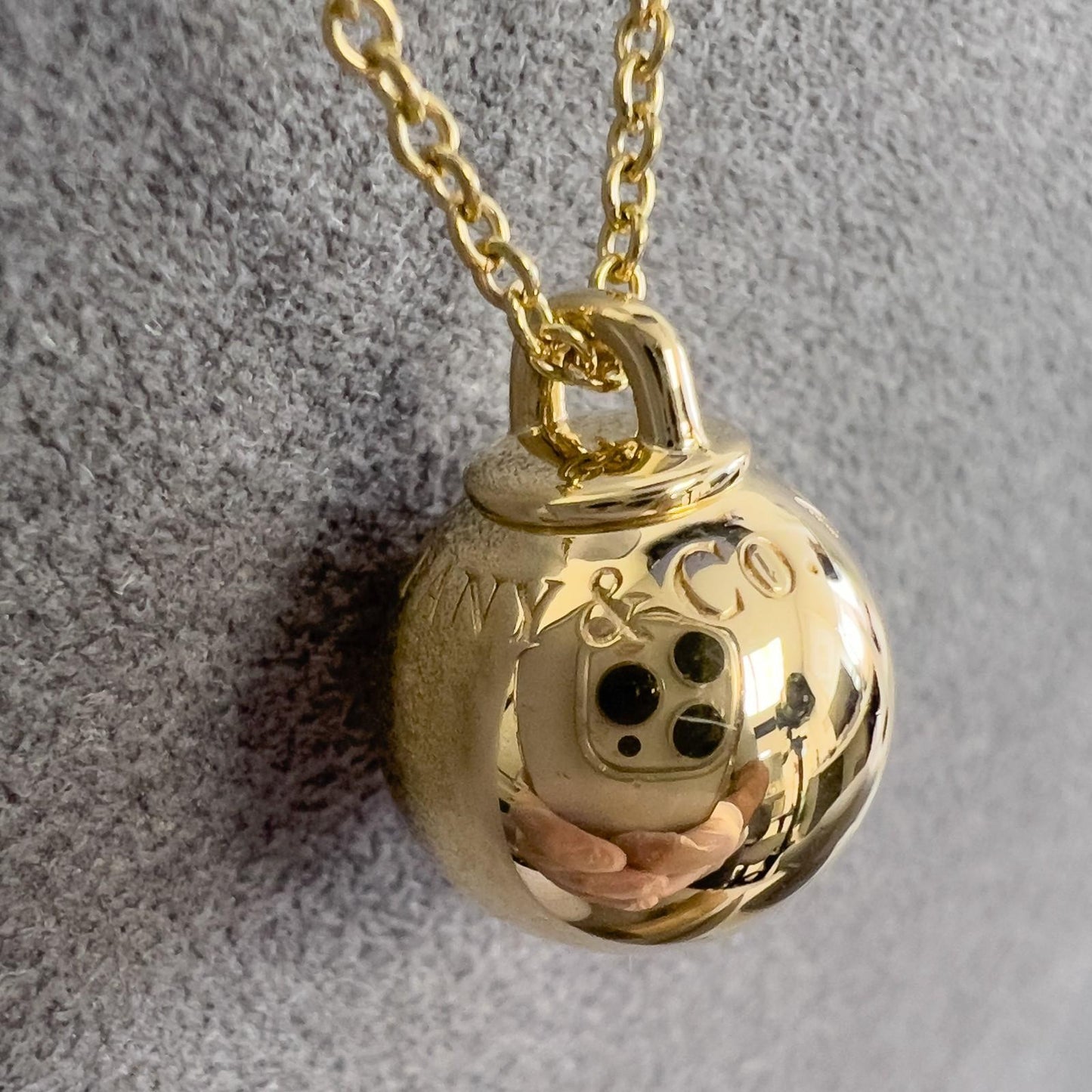 Tiffany & Co. HardWear Ball 18k Yellow Gold 12.5mm Necklace 9.2g 18.5" / 21"