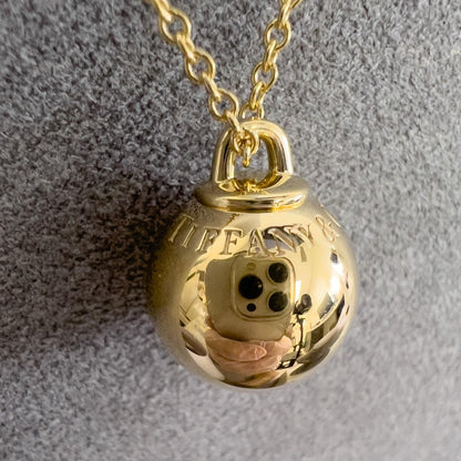 Tiffany & Co. HardWear Ball 18k Yellow Gold 12.5mm Necklace 9.2g 18.5" / 21"
