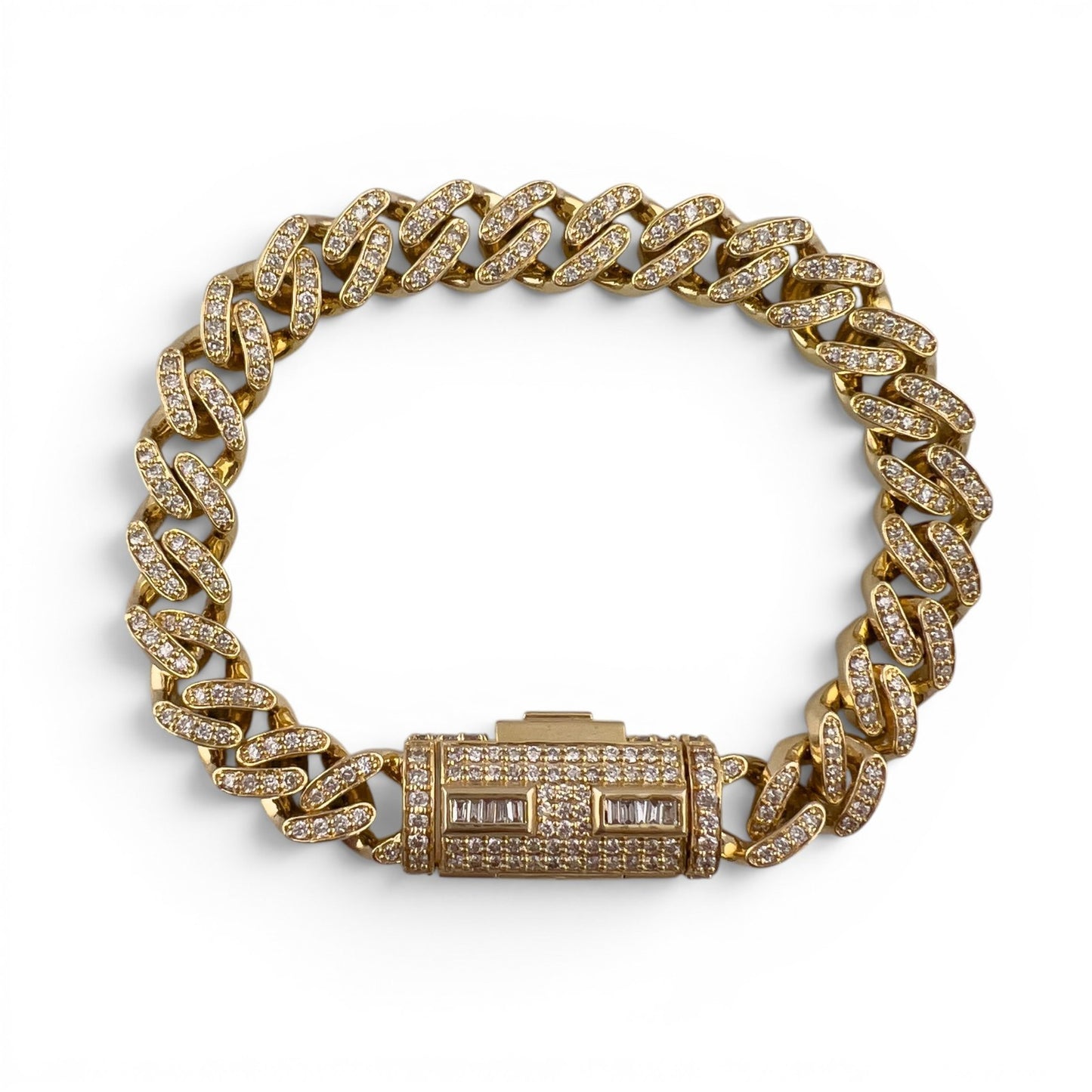 14k Yellow Gold Miami Cuban Link Diamond 9.4mm 7" Bracelet 3.20ctw I I1-I2 42.1g