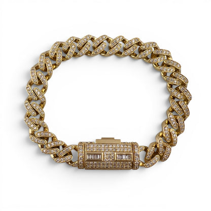 14k Yellow Gold Miami Cuban Link Diamond 9.4mm 7" Bracelet 3.20ctw I I1-I2 42.1g