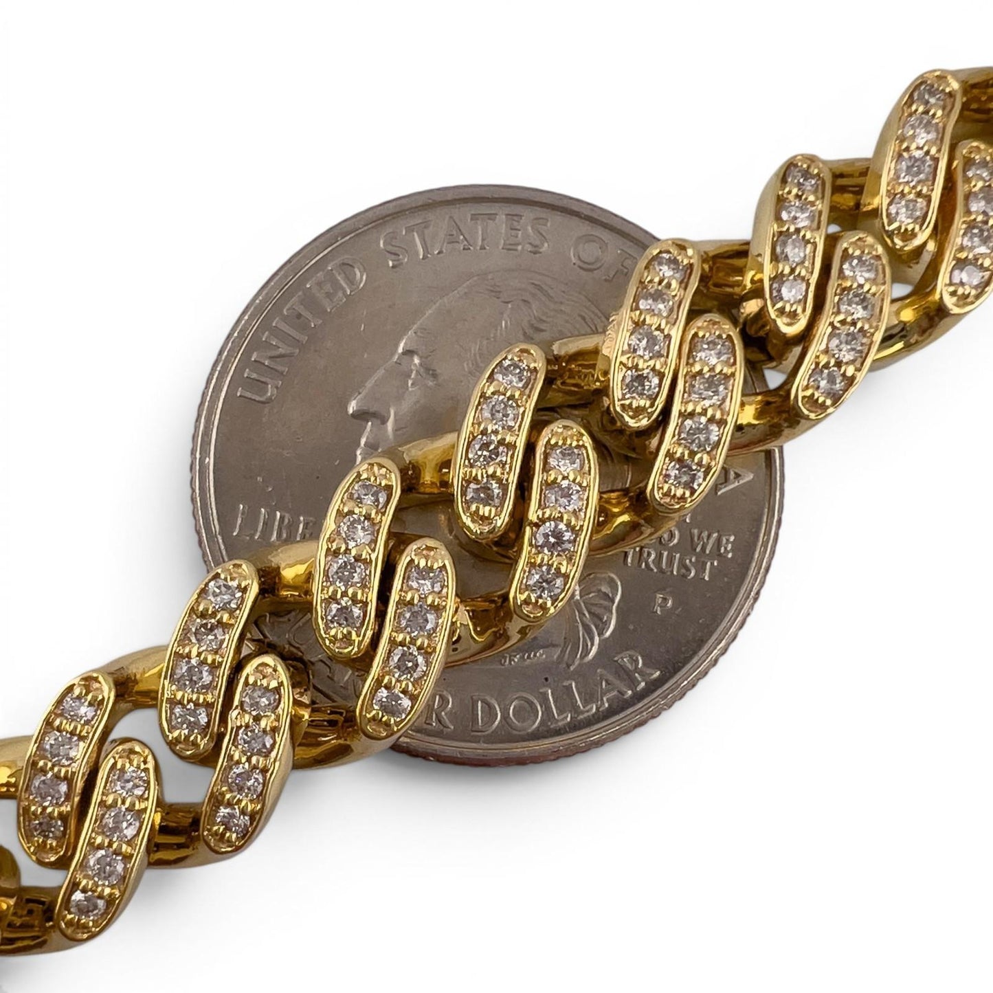 14k Yellow Gold Miami Cuban Link Diamond 9.4mm 7" Bracelet 3.20ctw I I1-I2 42.1g