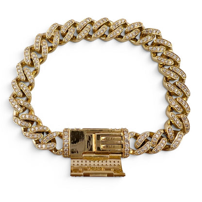 14k Yellow Gold Miami Cuban Link Diamond 9.4mm 7" Bracelet 3.20ctw I I1-I2 42.1g