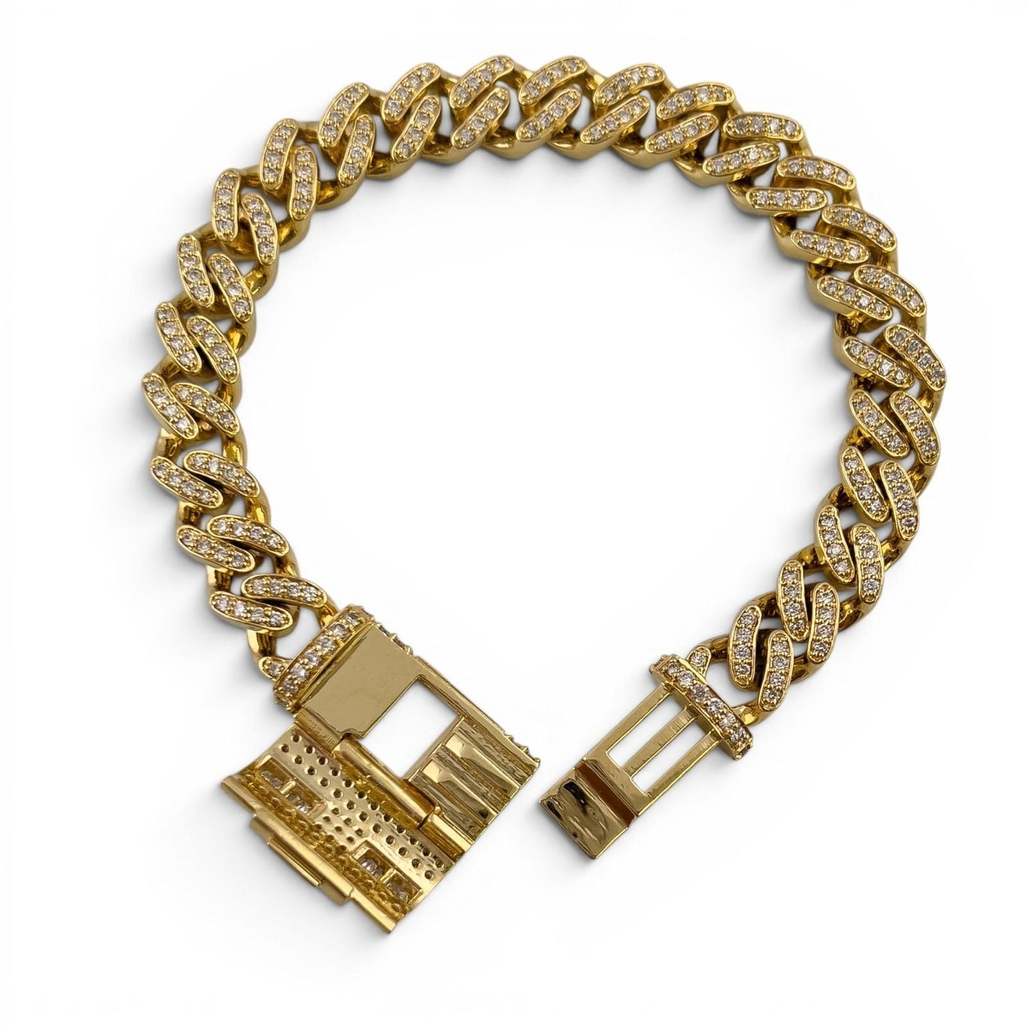 14k Yellow Gold Miami Cuban Link Diamond 9.4mm 7" Bracelet 3.20ctw I I1-I2 42.1g