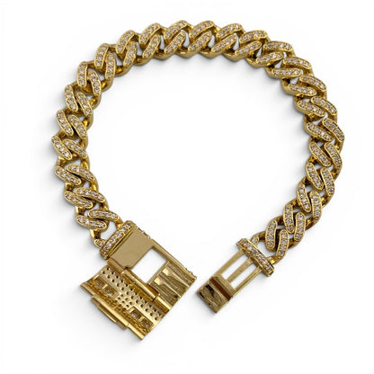 14k Yellow Gold Miami Cuban Link Diamond 9.4mm 7" Bracelet 3.20ctw I I1-I2 42.1g