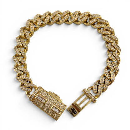 14k Yellow Gold Miami Cuban Link Diamond 9.4mm 7" Bracelet 3.20ctw I I1-I2 42.1g
