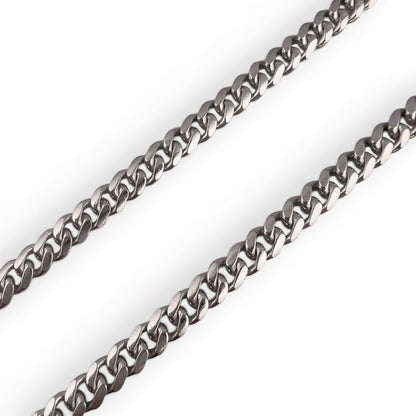 14k White Gold Cuban Link 4.40mm Chain Lobster Clasp Necklace 21" 22.6g