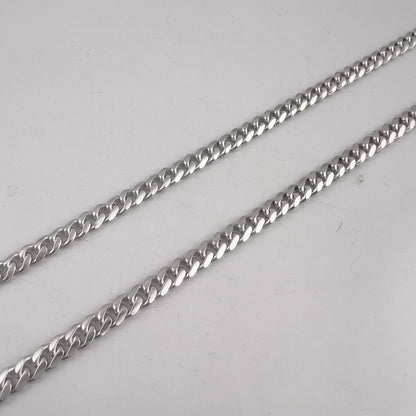 14k White Gold Cuban Link 4.40mm Chain Lobster Clasp Necklace 21" 22.6g