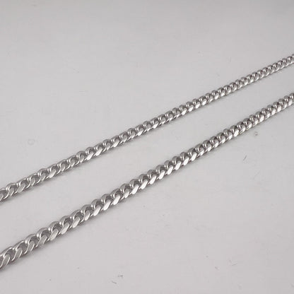 14k White Gold Cuban Link 4.40mm Chain Lobster Clasp Necklace 21" 22.6g