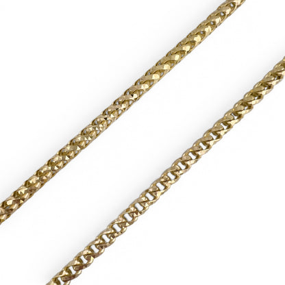 14k Yellow Gold Diamond Cut Franco Link 4.7mm Chain Push Lock Necklace 26" 44.2g