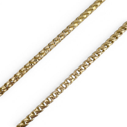 14k Yellow Gold Diamond Cut Franco Link 4.7mm Chain Push Lock Necklace 26" 44.2g