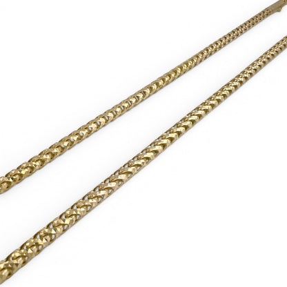 14k Yellow Gold Diamond Cut Franco Link 4.7mm Chain Push Lock Necklace 26" 44.2g