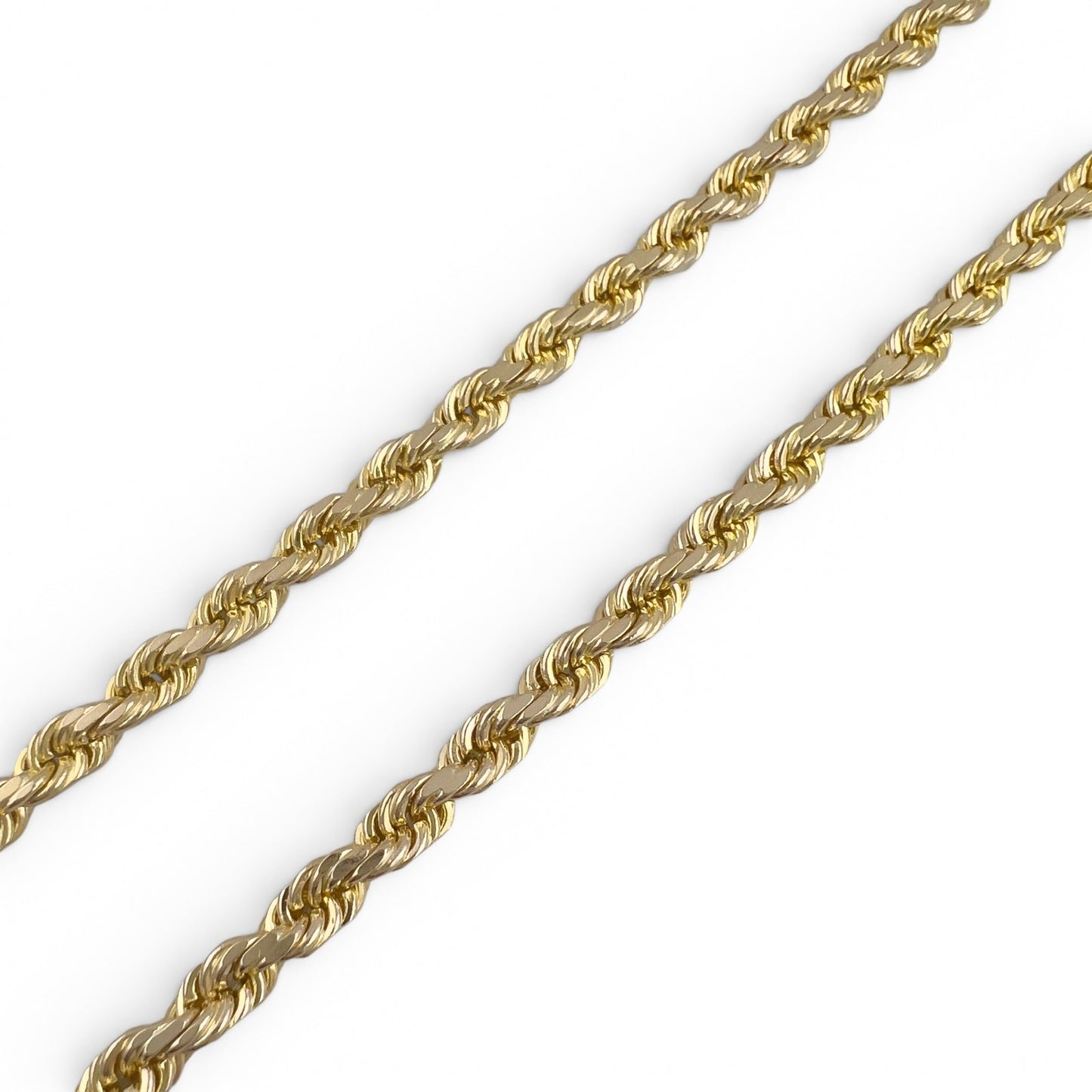 14k Yellow Gold Rope Chain 3.70mm Link Necklace 26" 34.8g