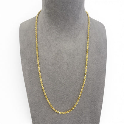 14k Yellow Gold Rope Chain 3.70mm Link Necklace 26" 34.8g