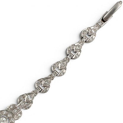 Hamilton Platinum Diamond 14mm Ladies Rectangular Cocktail Dress Watch 1.96ctw