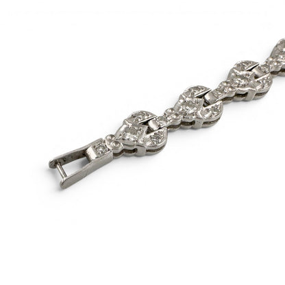 Hamilton Platinum Diamond 14mm Ladies Rectangular Cocktail Dress Watch 1.96ctw