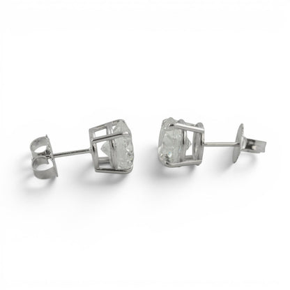 IGI 14k White Gold Lab Grown Diamond Stud Earrings 4.08tw E VS1