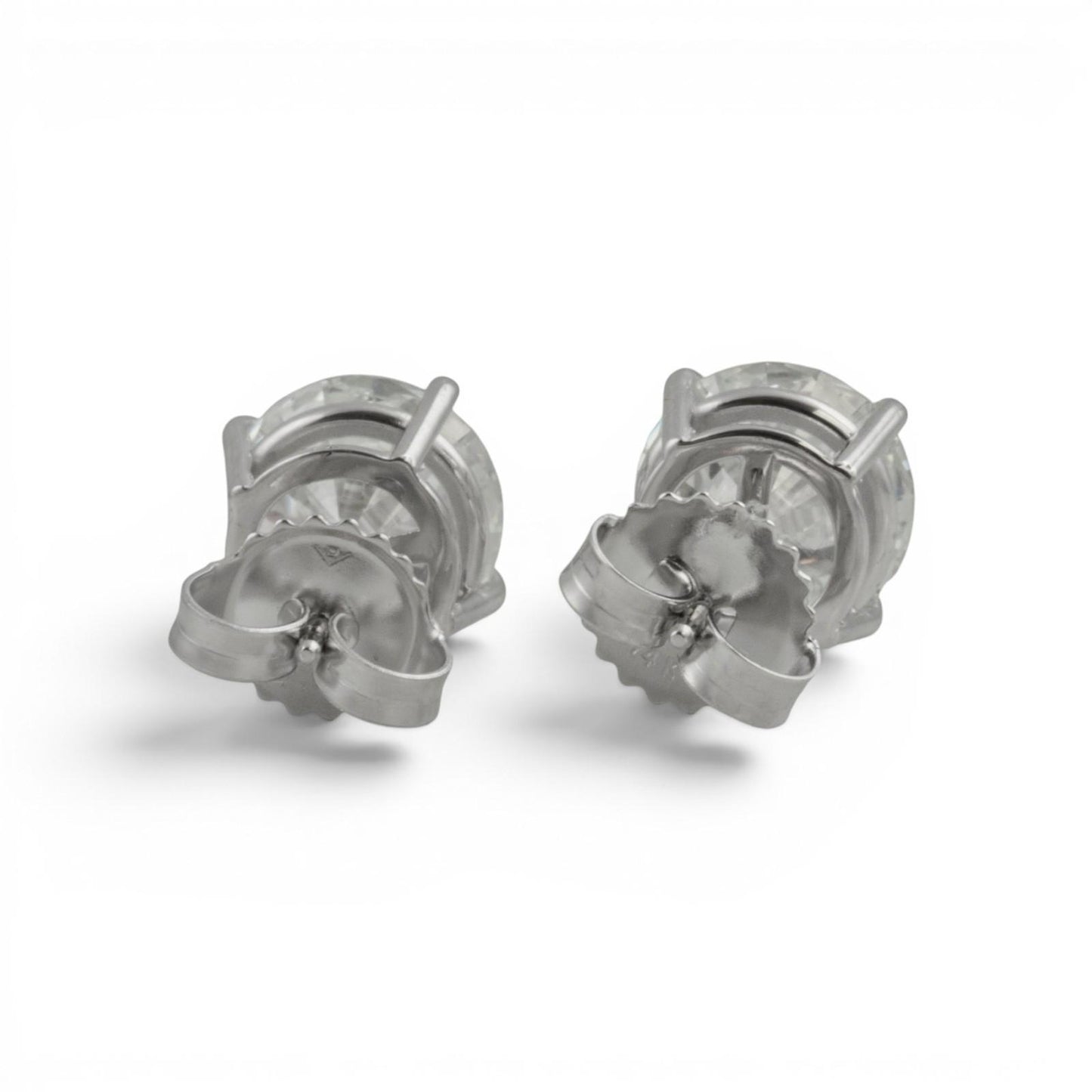 IGI 14k White Gold Lab Grown Diamond Stud Earrings 4.08tw E VS1