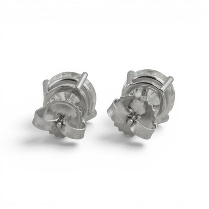 IGI 14k White Gold Lab Grown Diamond Stud Earrings 4.08tw E VS1