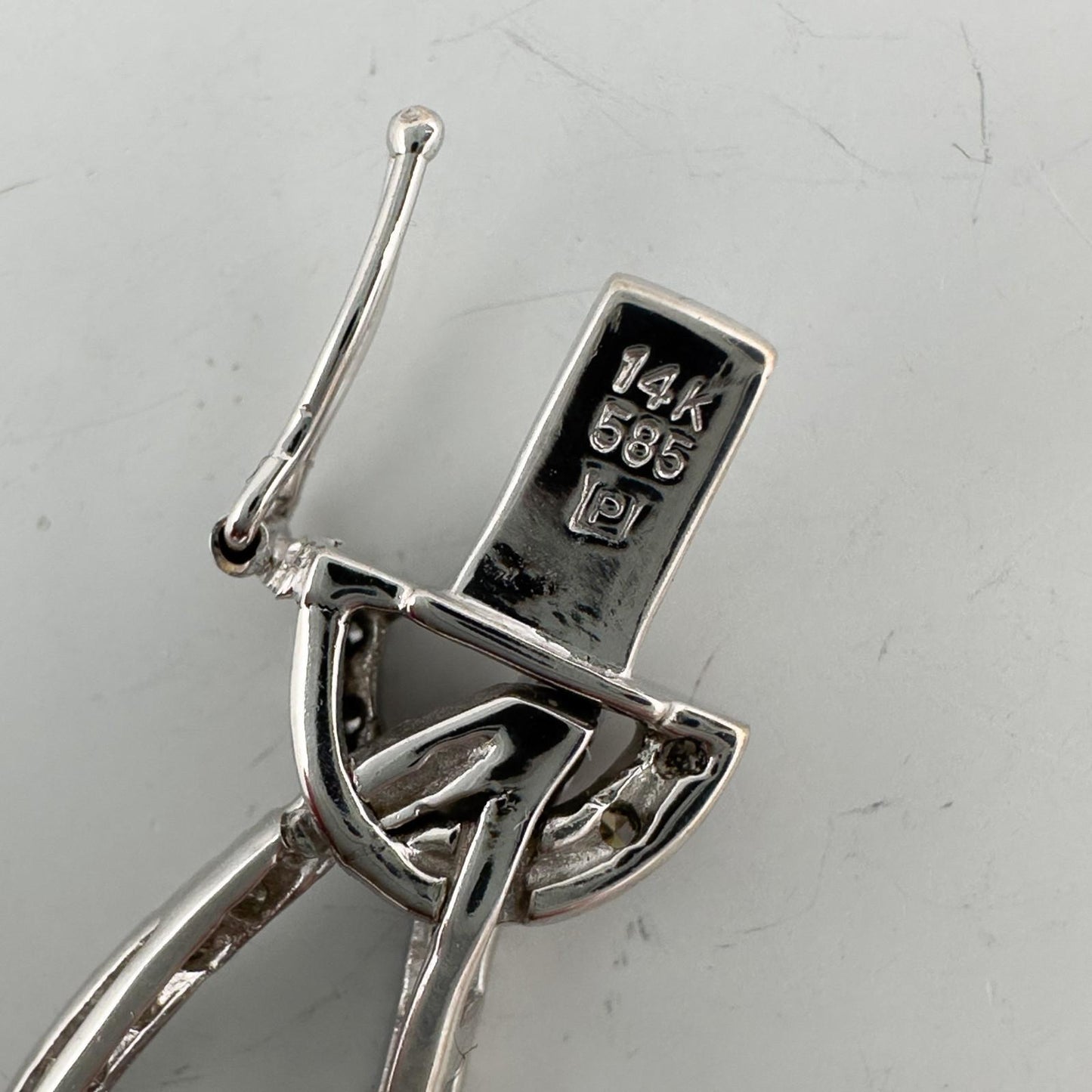 14k White Gold Diamond Teardrop Link Station Bracelet 1.62ctw H SI1-SI2 7.00"