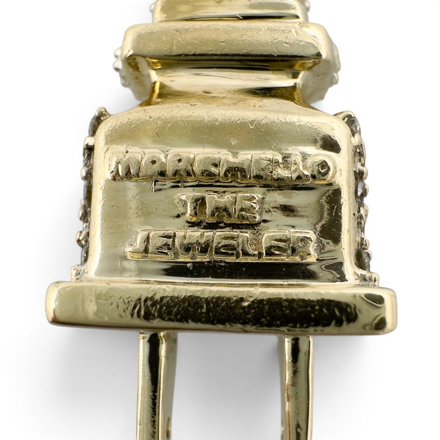 Marchello Jeweler 14k Gold Diamond Electric Outlet Plug Pendant 0.85ctw H VS-SI