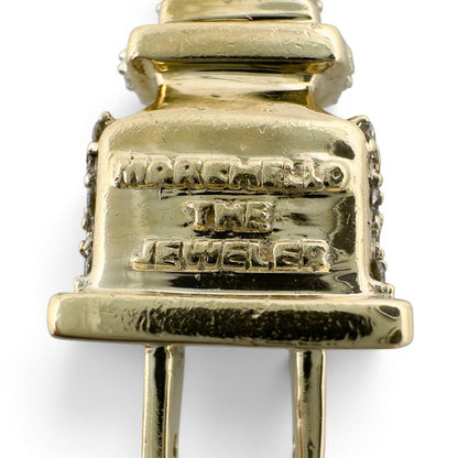 Marchello Jeweler 14k Gold Diamond Electric Outlet Plug Pendant 0.85ctw H VS-SI