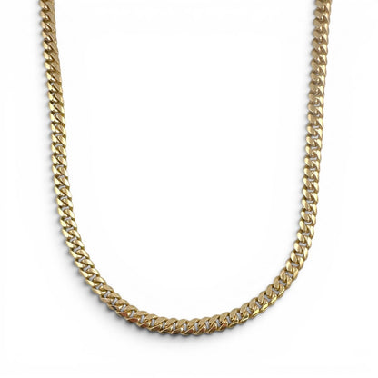 14k Yellow Gold Miami Cuban Link 6.7mm Chain Hidden Box Clasp Necklace 23" 56.9g