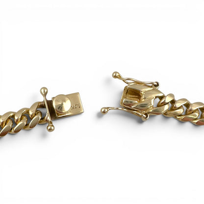 14k Yellow Gold Miami Cuban Link 6.7mm Chain Hidden Box Clasp Necklace 23" 56.9g