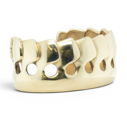 Elizabeth Rand 18k Yellow Gold Sculptural Cuff Bracelet 117.3g 33.55mm HEAVY