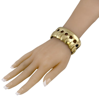 Elizabeth Rand 18k Yellow Gold Sculptural Cuff Bracelet 117.3g 33.55mm HEAVY