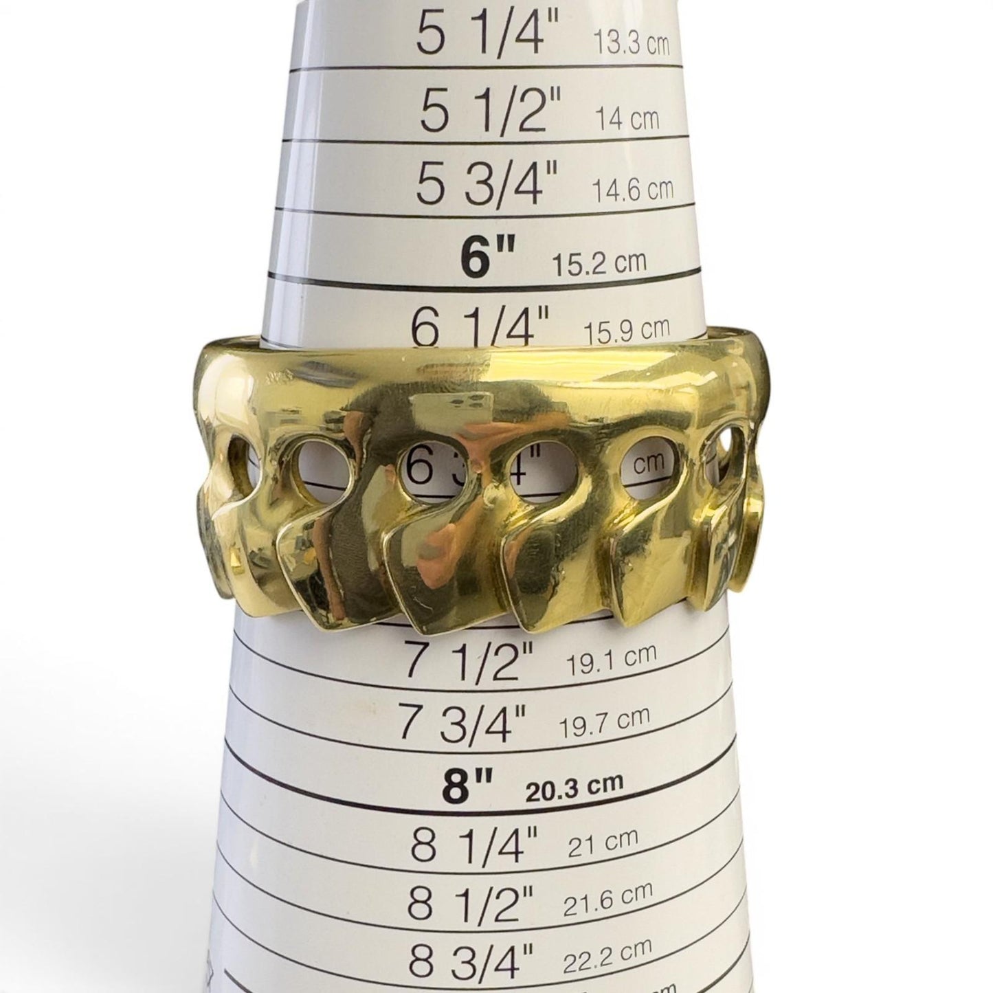 Elizabeth Rand 18k Yellow Gold Sculptural Cuff Bracelet 117.3g 33.55mm HEAVY