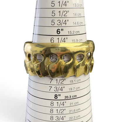 Elizabeth Rand 18k Yellow Gold Sculptural Cuff Bracelet 117.3g 33.55mm HEAVY