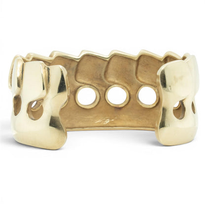 Elizabeth Rand 18k Yellow Gold Sculptural Cuff Bracelet 117.3g 33.55mm HEAVY