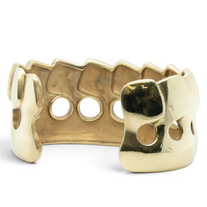 Elizabeth Rand 18k Yellow Gold Sculptural Cuff Bracelet 117.3g 33.55mm HEAVY