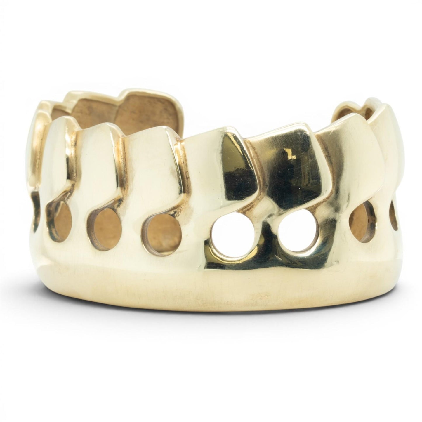 Elizabeth Rand 18k Yellow Gold Sculptural Cuff Bracelet 117.3g 33.55mm HEAVY