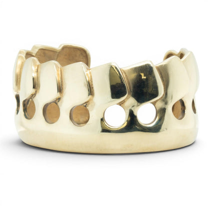 Elizabeth Rand 18k Yellow Gold Sculptural Cuff Bracelet 117.3g 33.55mm HEAVY