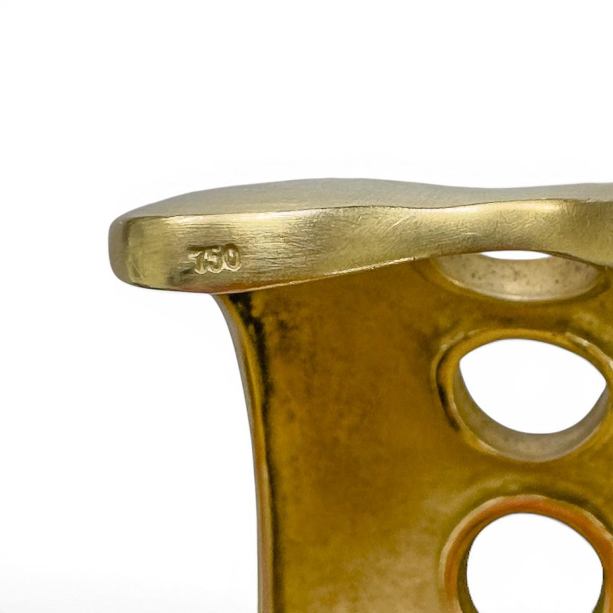 Elizabeth Rand 18k Yellow Gold Sculptural Cuff Bracelet 117.3g 33.55mm HEAVY