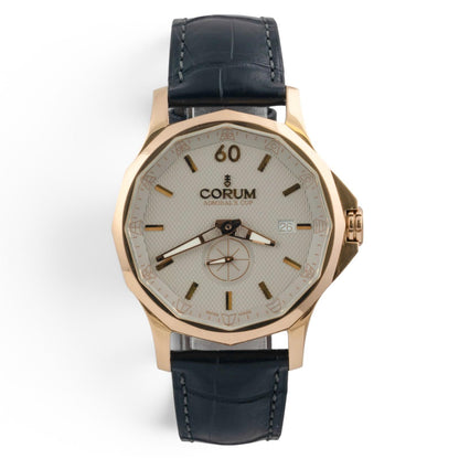Corum Admiral's Cup Legend 42mm 395.101.55 FH12 Silver 18k Rose Gold BOX PAPERS