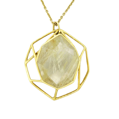 Ippolita 18K Yellow Gold Geometric Quartz Custom Made 35.5in Necklace 1/1 RARE