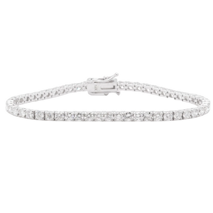 14k White Gold Diamond 53 Stone Tennis Bracelet 5.63ctw G SI1 7.00"