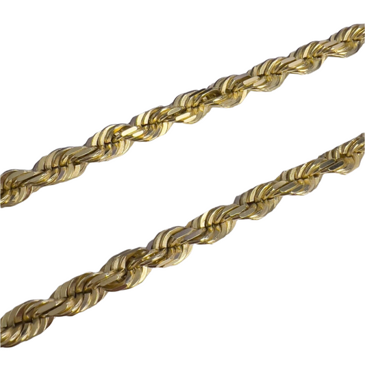 HEAVY 14k Yellow Gold Rope Link 6.75mm Chain Necklace 21.5" 93.7g EXTRA THICK