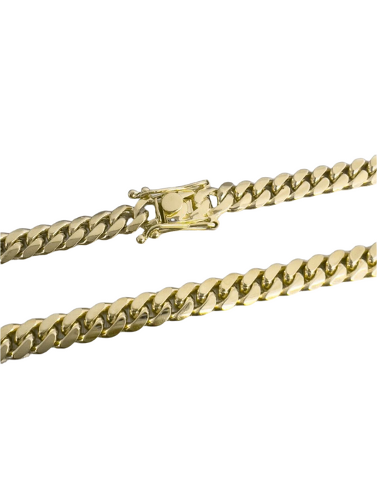 14k Yellow Gold Miami Cuban Curb Link 6.70mm Chain Necklace 24" 83.0g