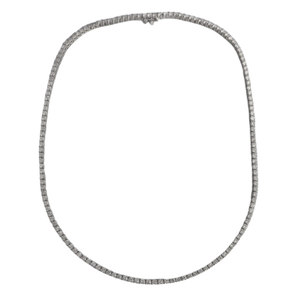 14k White Gold Diamond Tennis Necklace 7.10ctw G VS2-SI1 17"