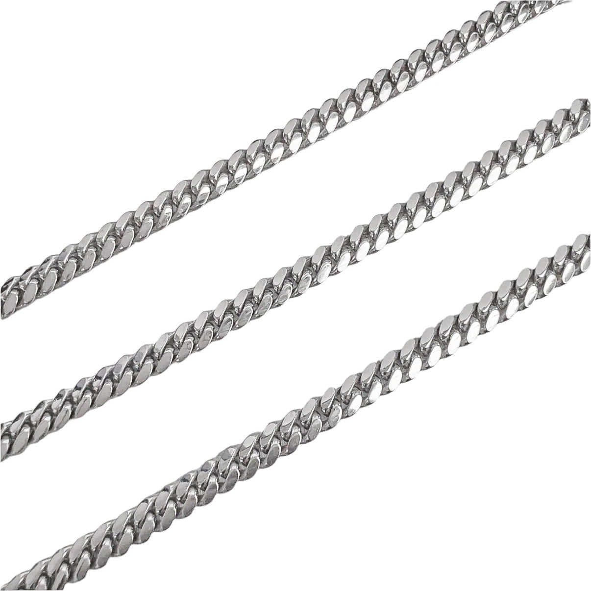 14k White Gold Cuban Link 5.00mm Chain Necklace 24" 48.2g
