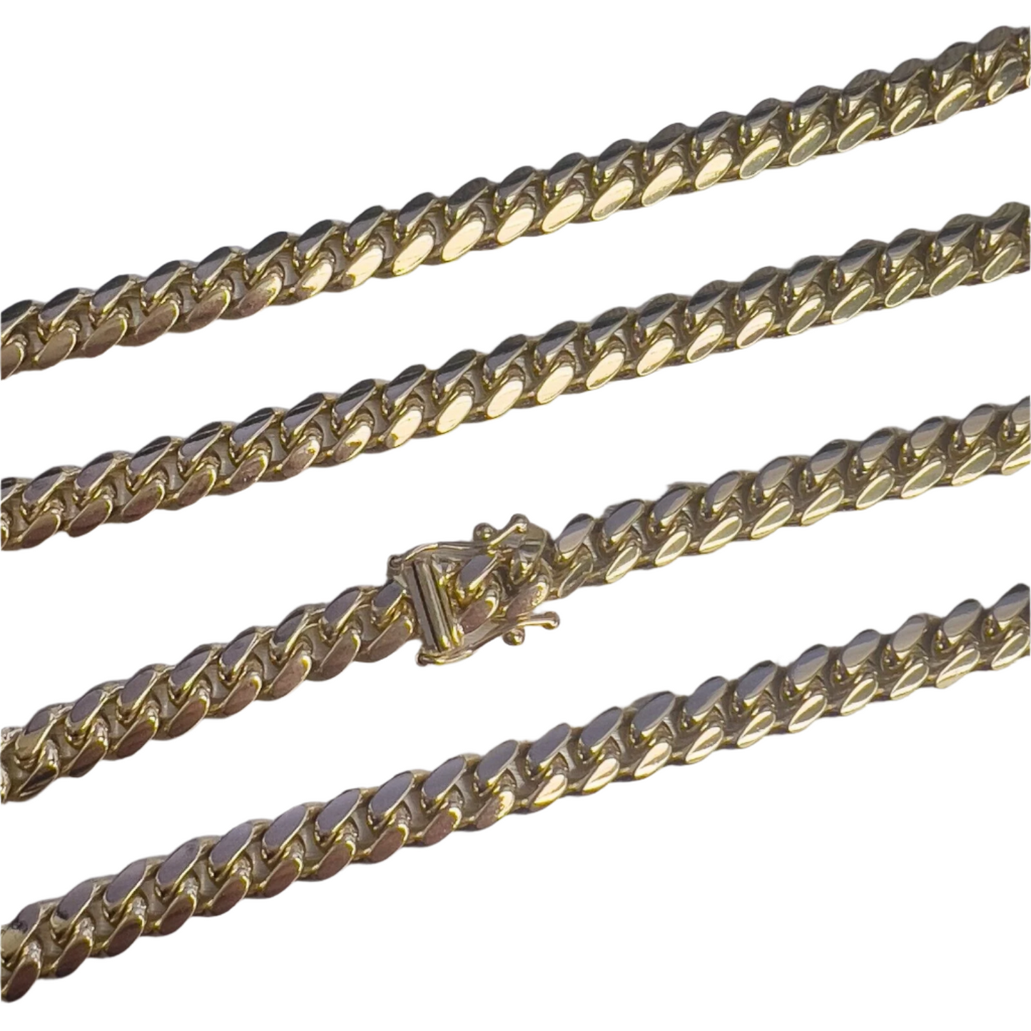 14k Yellow Gold Miami Cuban Link Chain Hidden Clasp Necklace 24.5" 67.6g