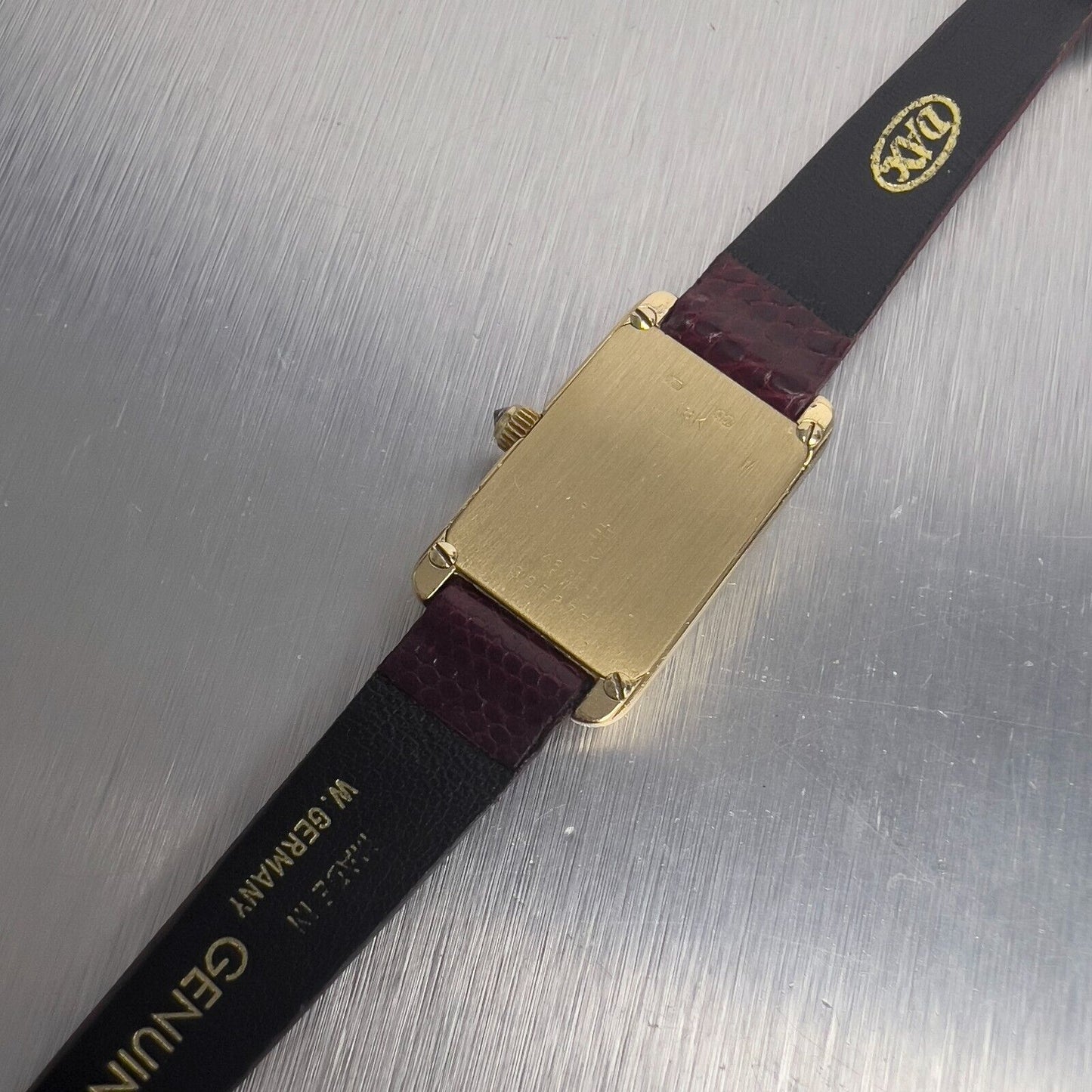 Corum 5 Gram Ingot 24k & 18k Yellow Gold Diamond Case Leather Strap Ladies Watch