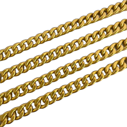 .999 24k Yellow Gold Miami Cuban Link 4.2mm Chain Necklace 25" 48.7g