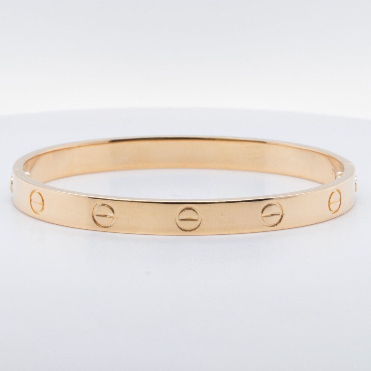 2011 Cartier Love 18k Yellow Gold Bangle Bracelet Size 17 BOX & CERTIFICATE