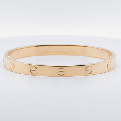 2011 Cartier Love 18k Yellow Gold Bangle Bracelet Size 17 BOX & CERTIFICATE