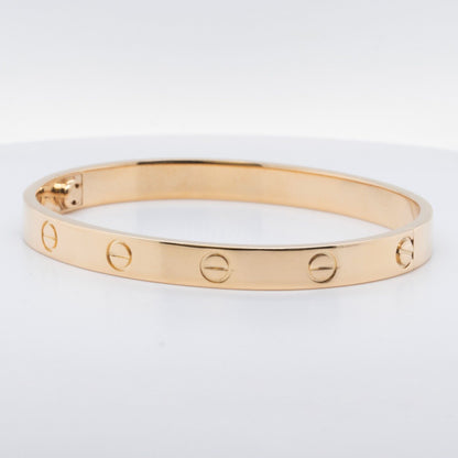 2011 Cartier Love 18k Yellow Gold Bangle Bracelet Size 17 BOX & CERTIFICATE