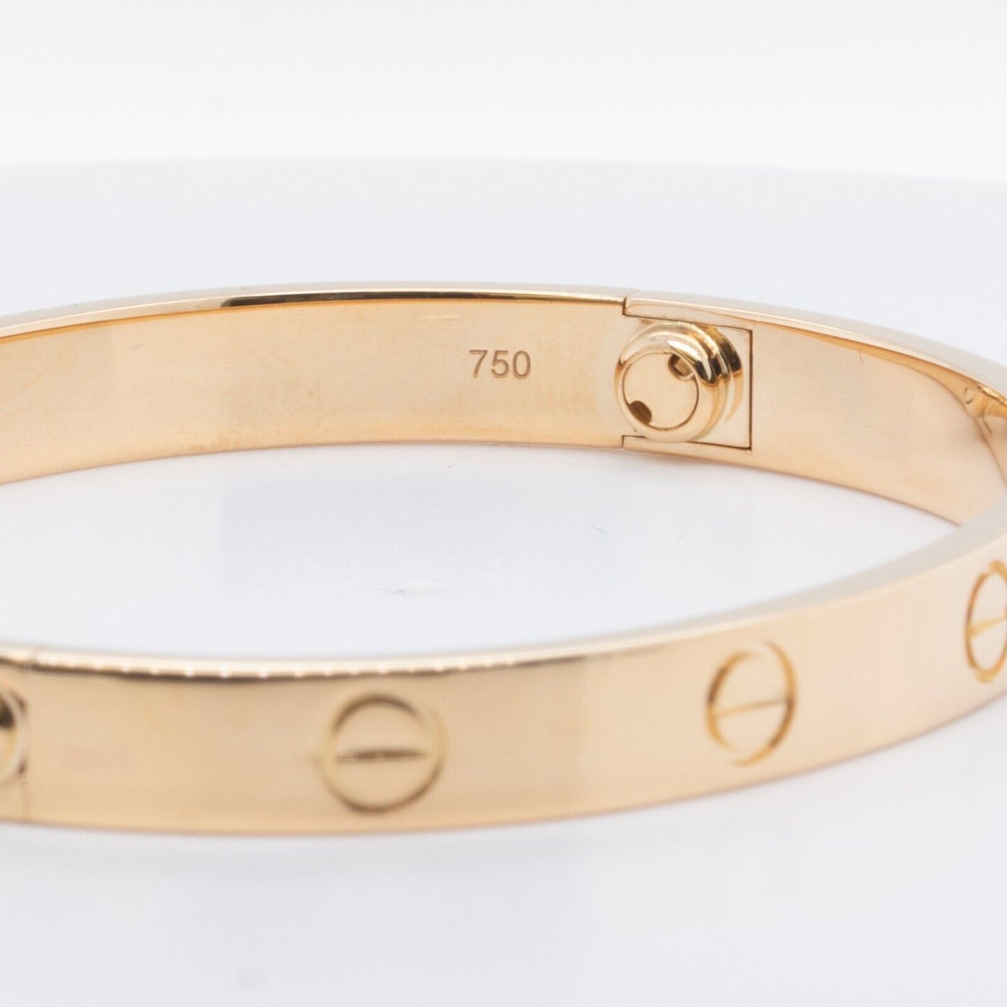 2011 Cartier Love 18k Yellow Gold Bangle Bracelet Size 17 BOX & CERTIFICATE